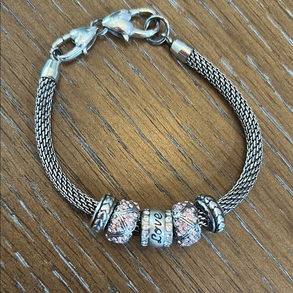 Brighton Elegant Silver and Pink Love Bracelet - Picture 2 of 3